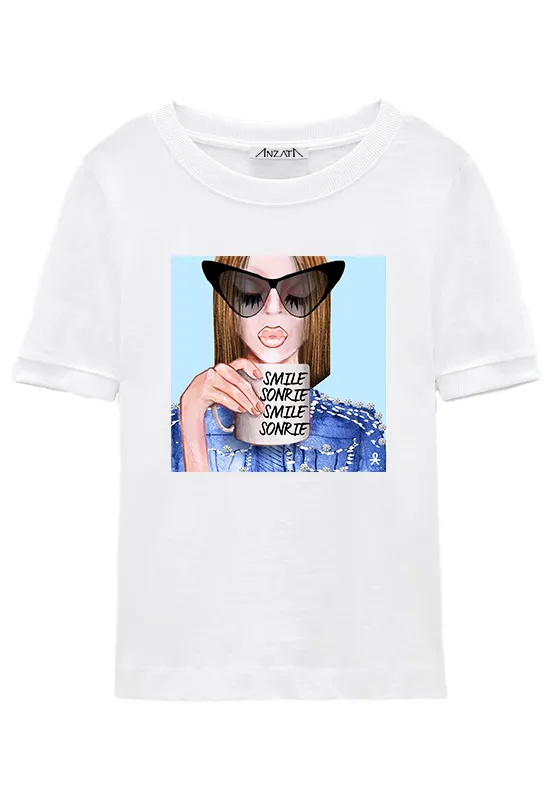SMILE White T-Shirt