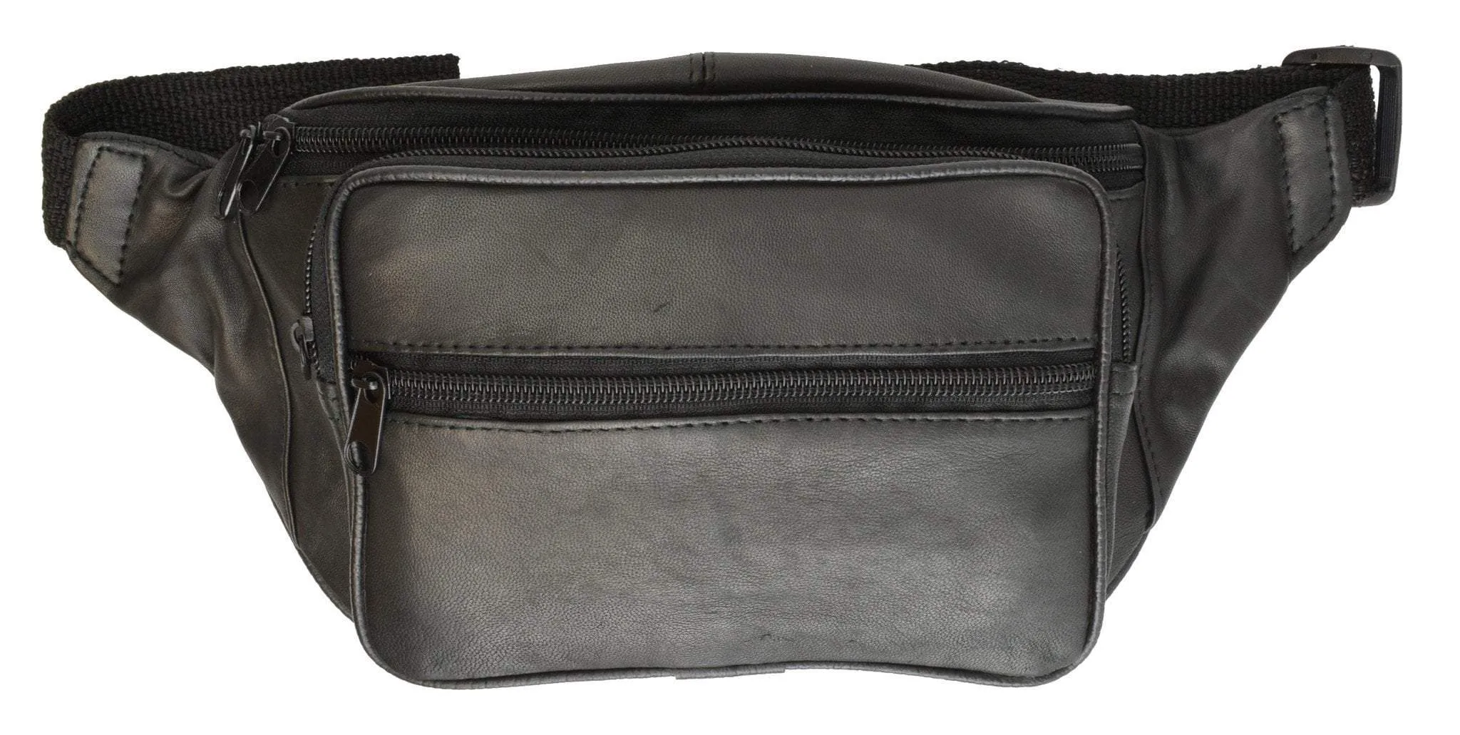 Square Pocket Fanny Bag Pouch Crafted of fine lambskin leather