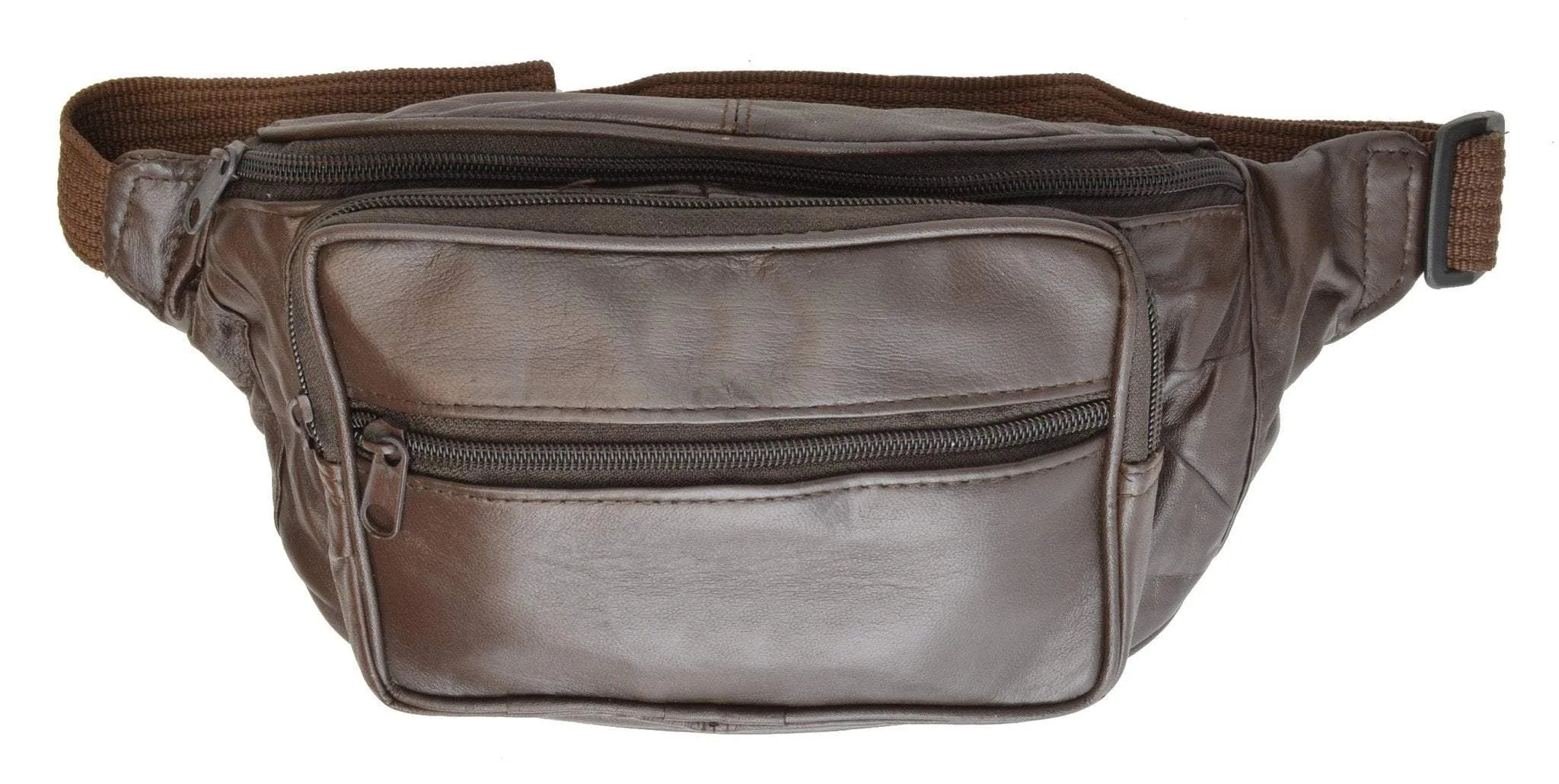 Square Pocket Fanny Bag Pouch Crafted of fine lambskin leather