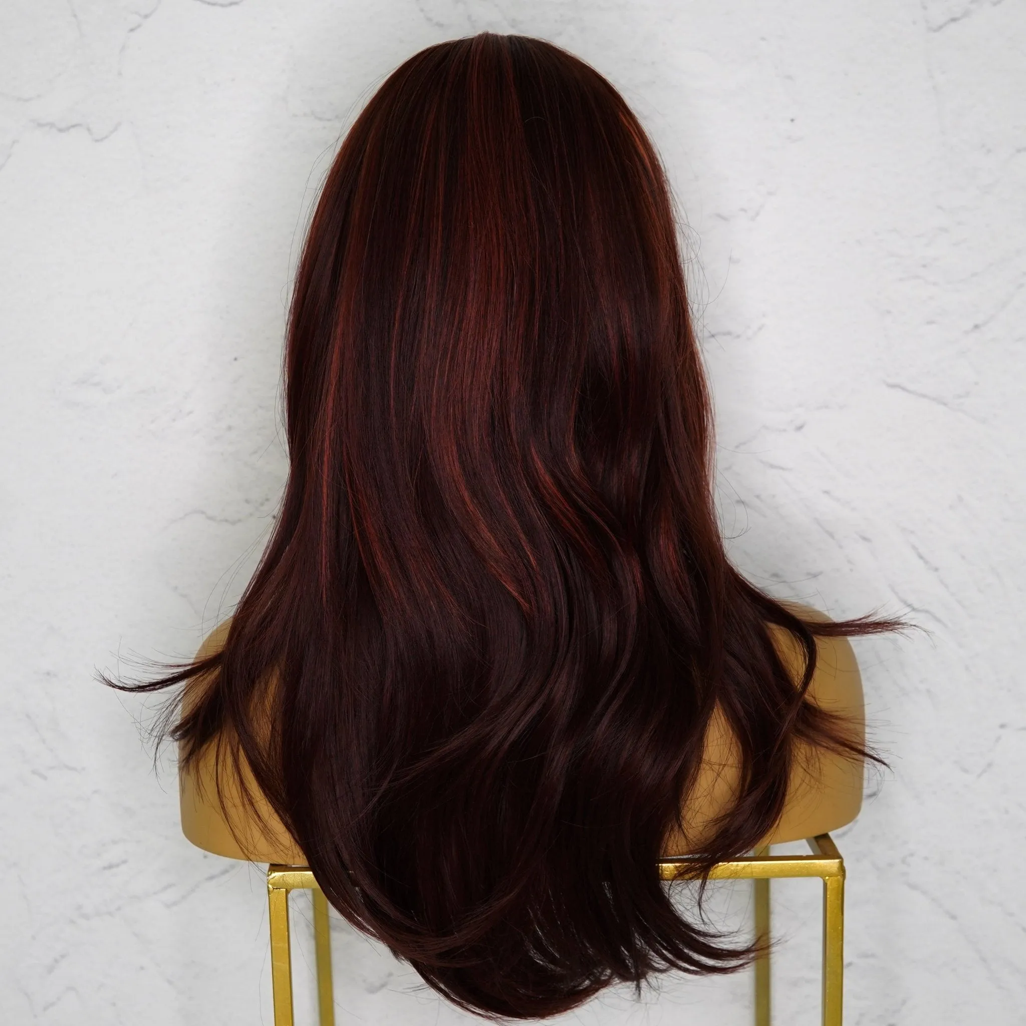 TAHLEAH Burgundy Fringe Wig