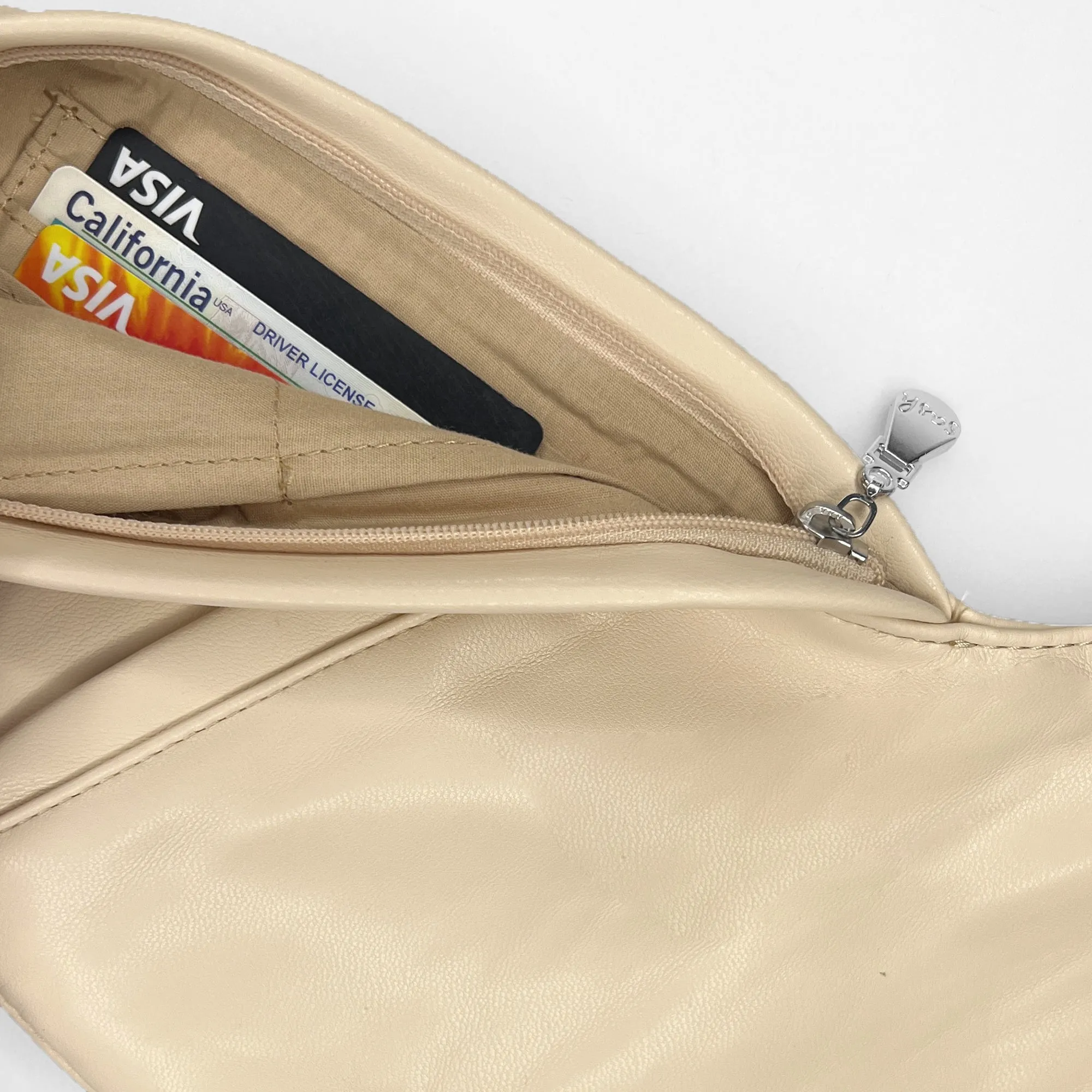 Tan Faux Leather Sash Bag