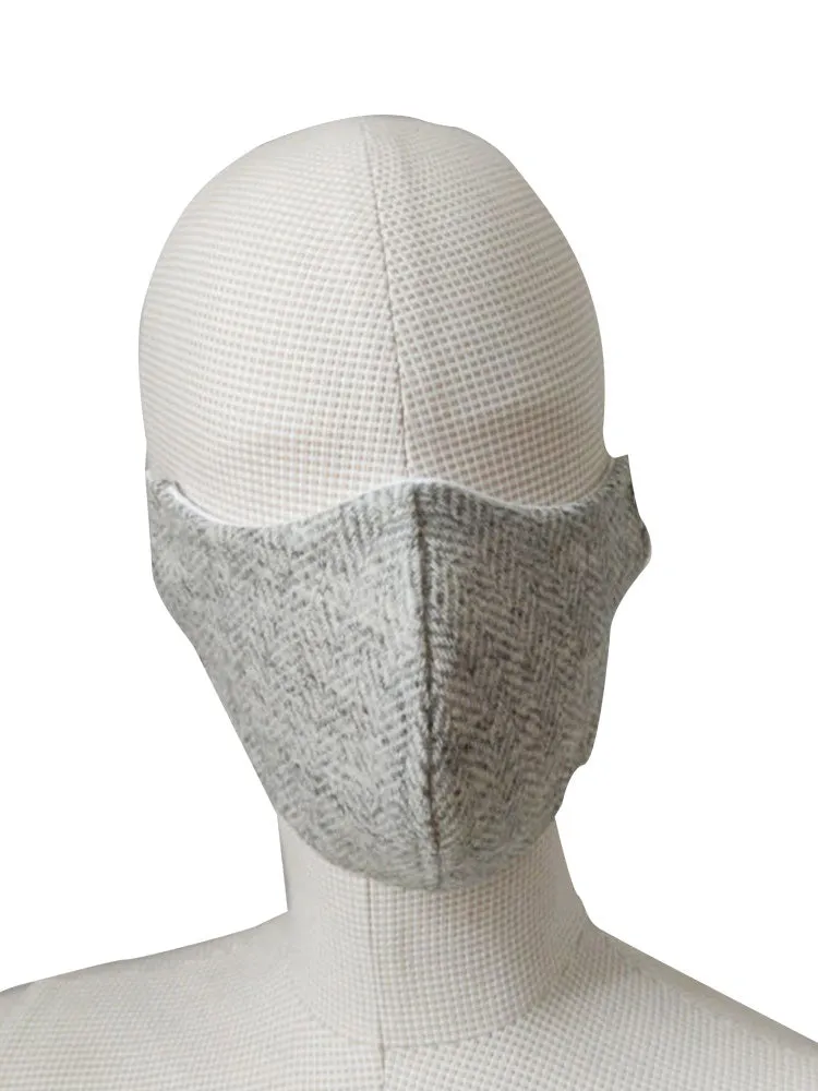 The Cotton® Tweed Face Cloth Mask- Silver Grey