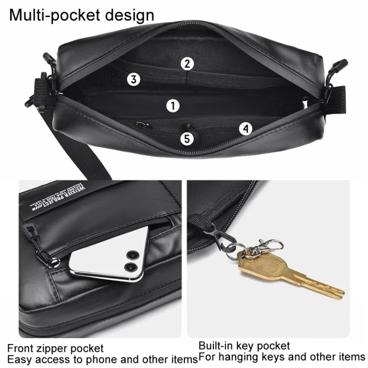 WEIXIER W126 Leisure Men Shoulder Bag Portable With USB Port Outdoor Messenger Bag(Black)