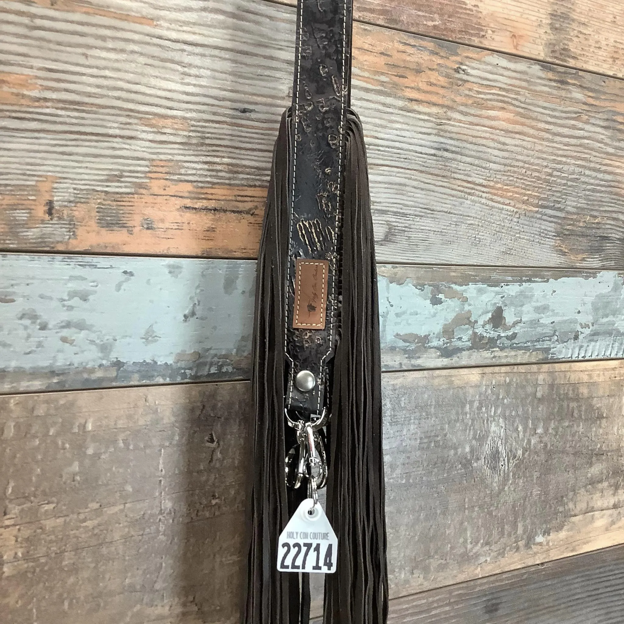 Western Mini Leather Fringe Strap 48" #22714