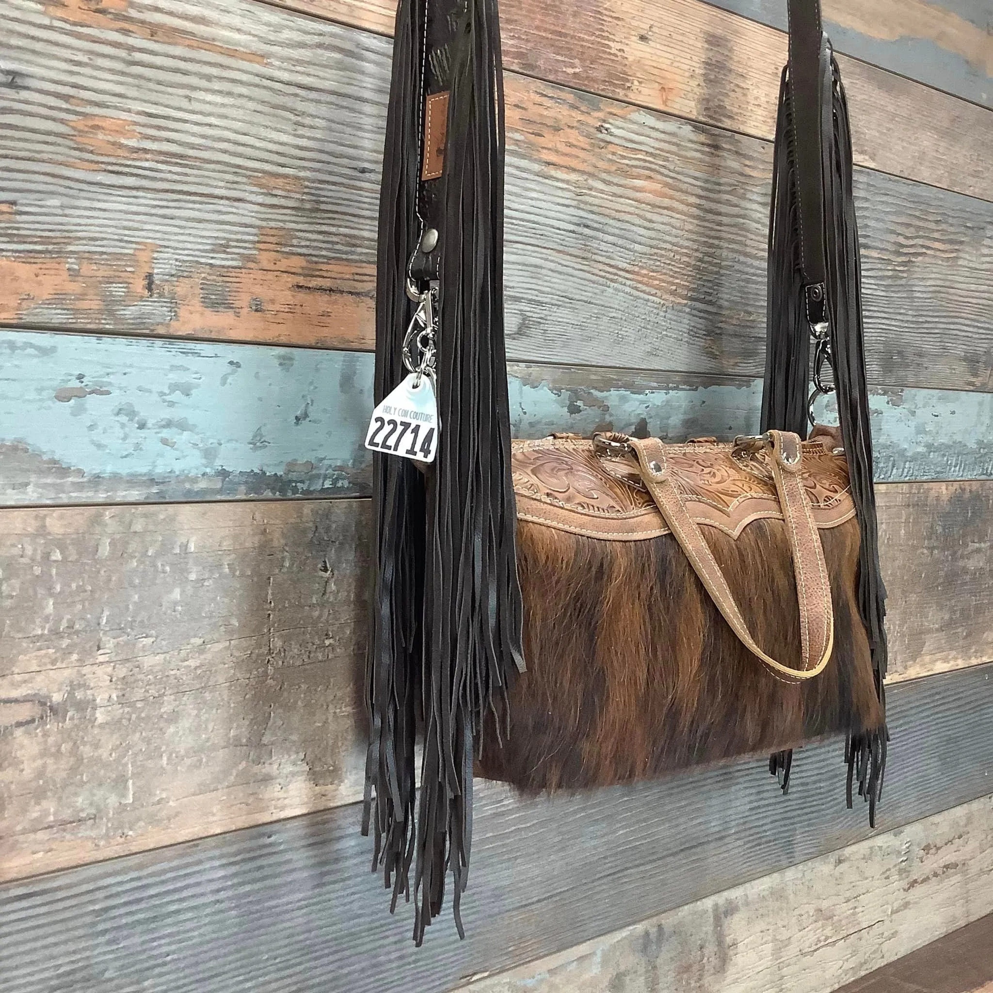 Western Mini Leather Fringe Strap 48" #22714