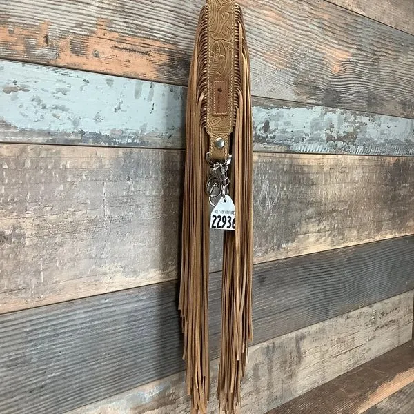 Western Mini Leather Fringe Strap 48" #22936
