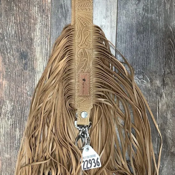 Western Mini Leather Fringe Strap 48" #22936