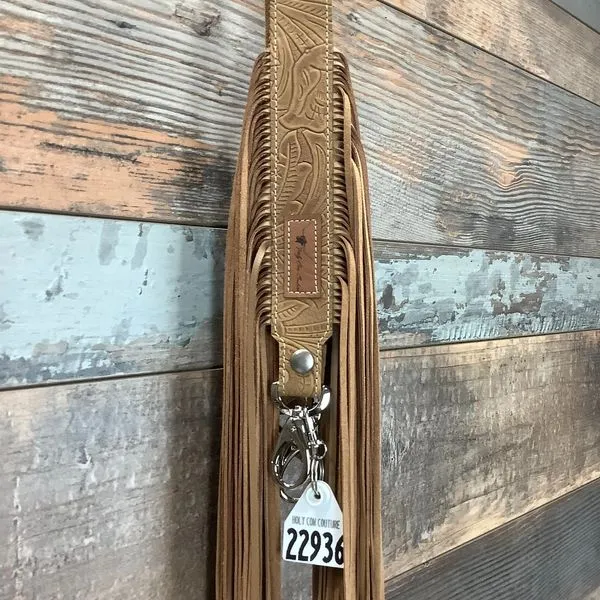 Western Mini Leather Fringe Strap 48" #22936