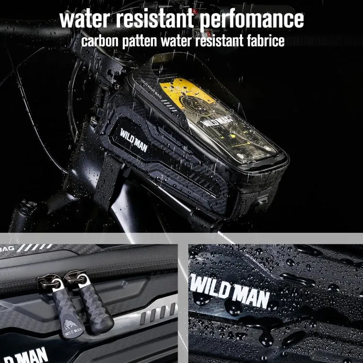 WILD MAN M20 Outdoor Cycling Bicycle Phone Touch Screen Waterproof Front Beam Bag(Gray)