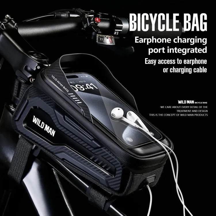 WILD MAN M20 Outdoor Cycling Bicycle Phone Touch Screen Waterproof Front Beam Bag(Gray)